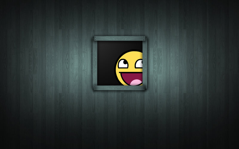 smiley face in window