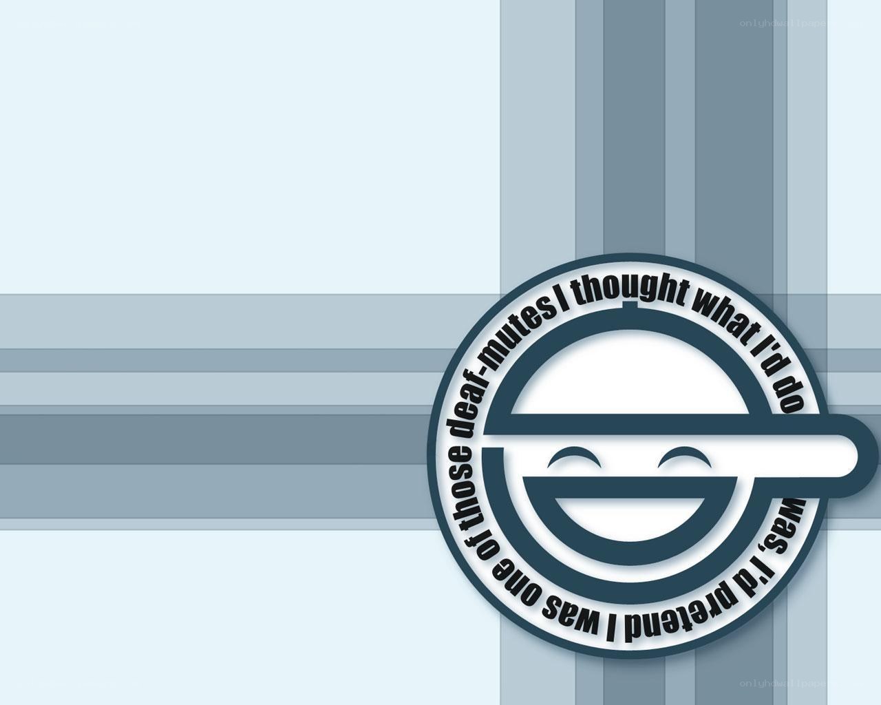 Smiley face logo with text