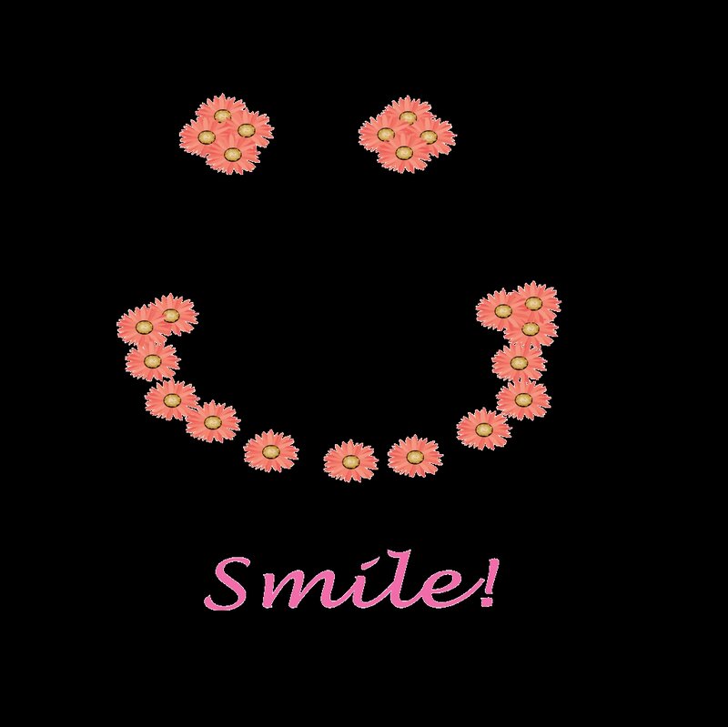 Smiley Face Made of Flowers