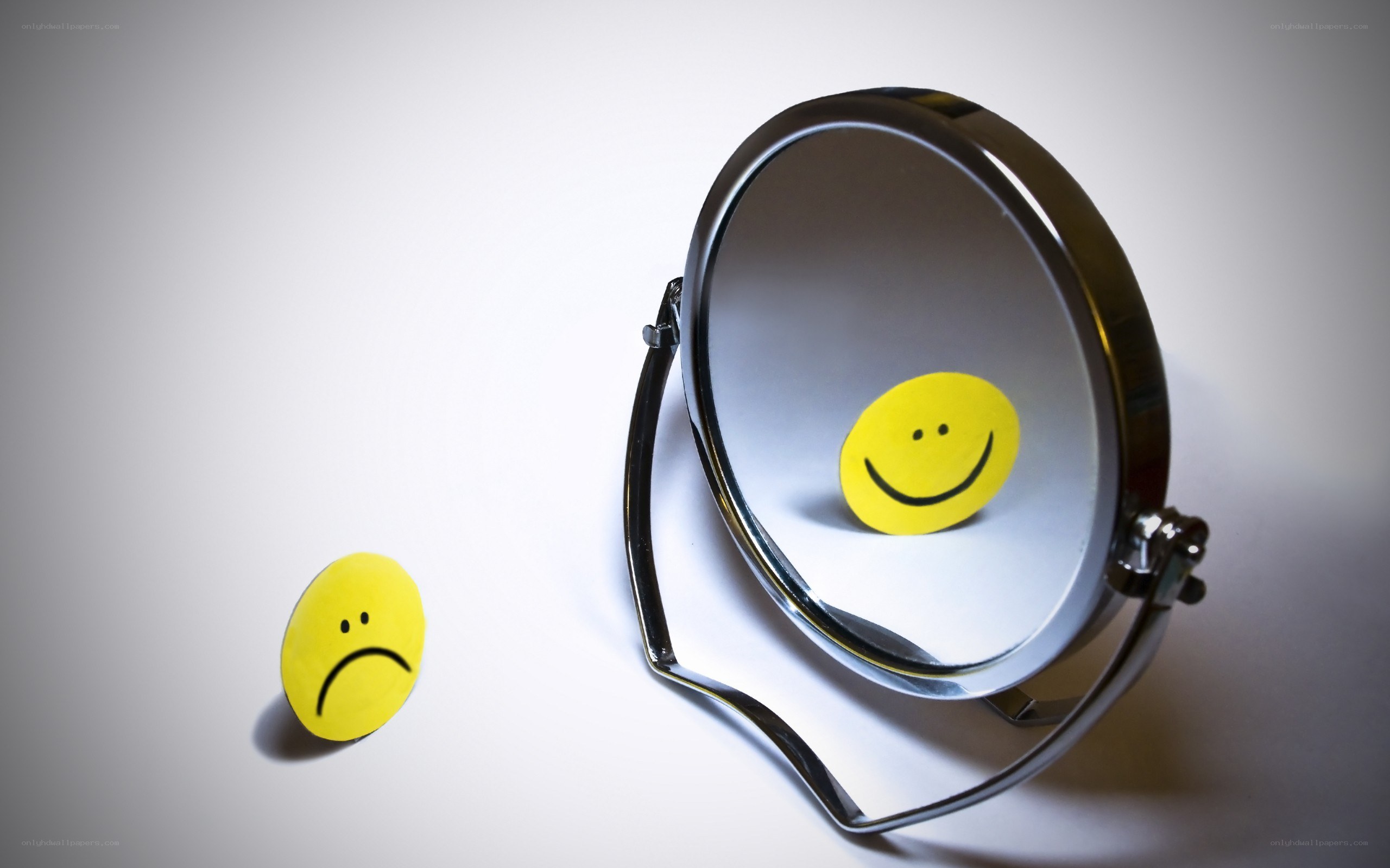 Smiley face mirror reflection