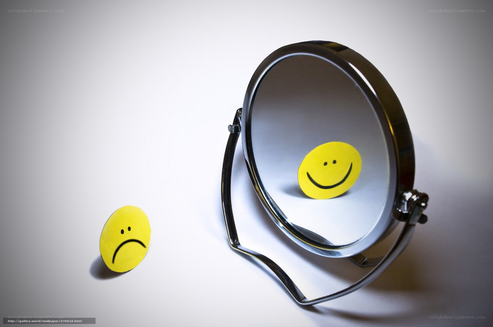 Smiley face mirror reflection