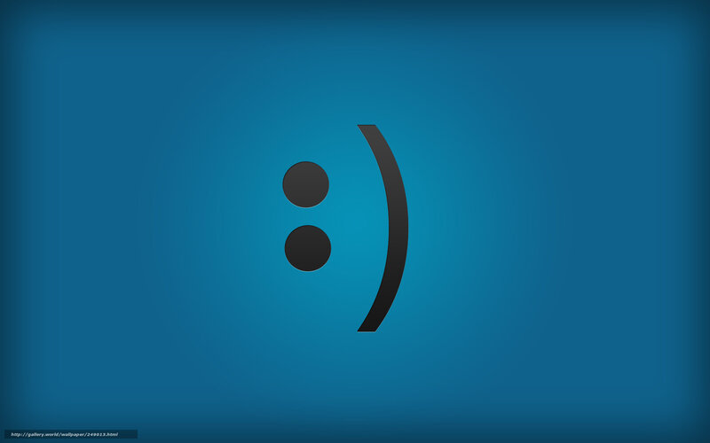 smiley face on blue