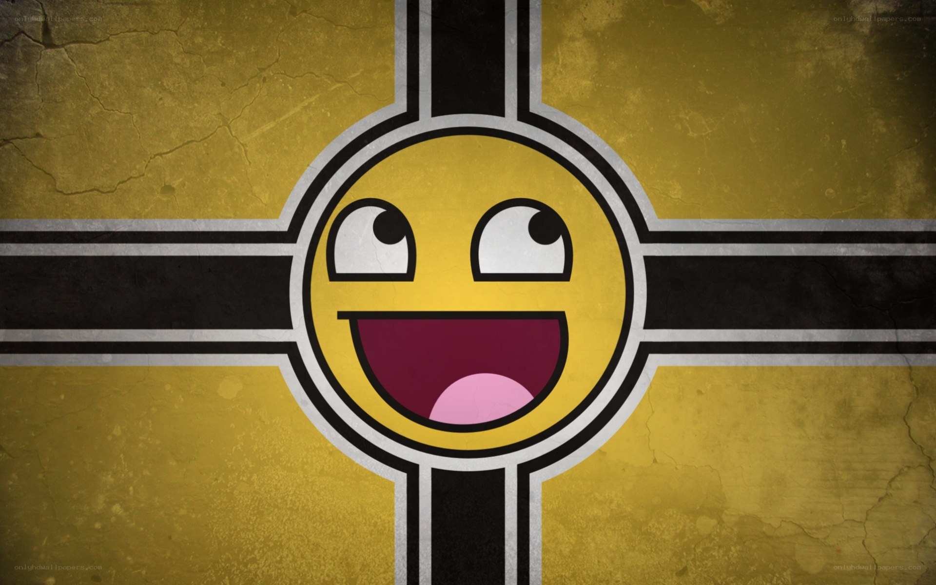 Smiley face on flag