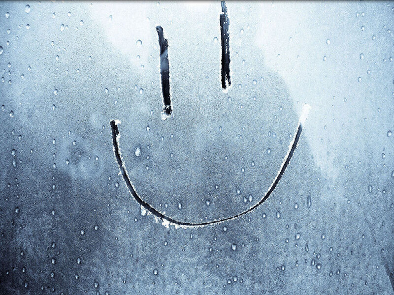 Smiley Face on Glass