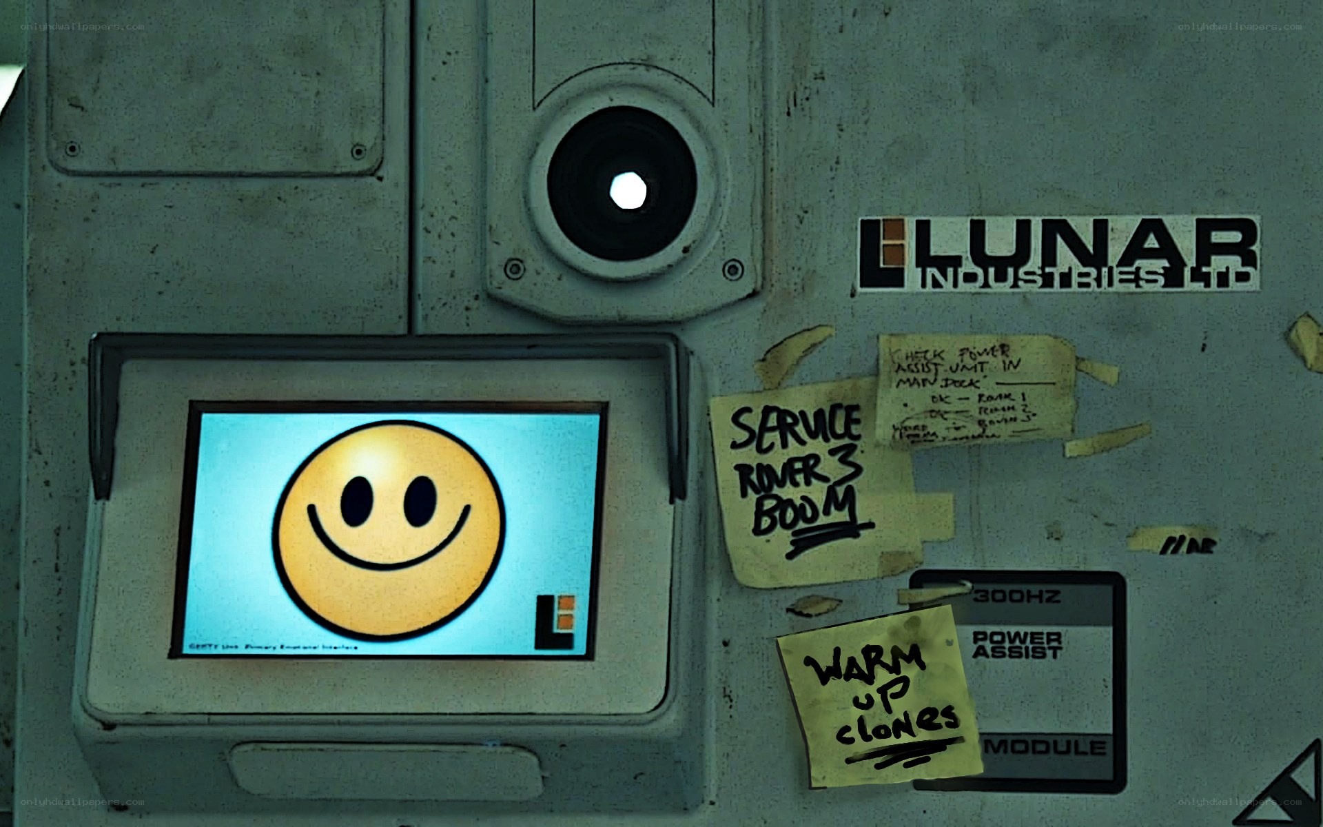 smiley face on screen