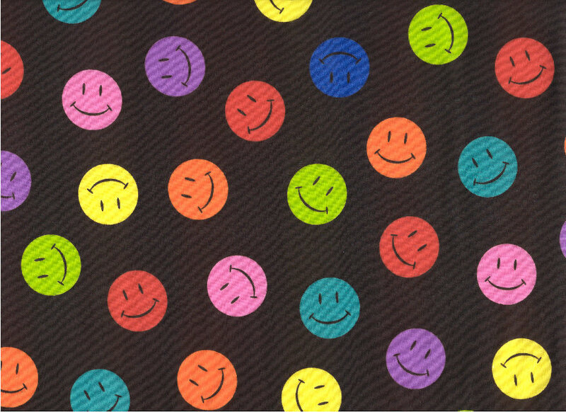 Smiley Face Pattern — Black