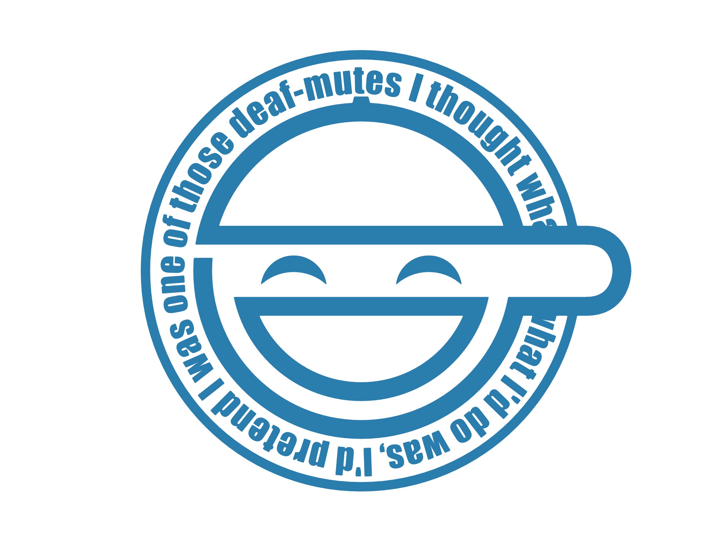 Smiley face stamp with text