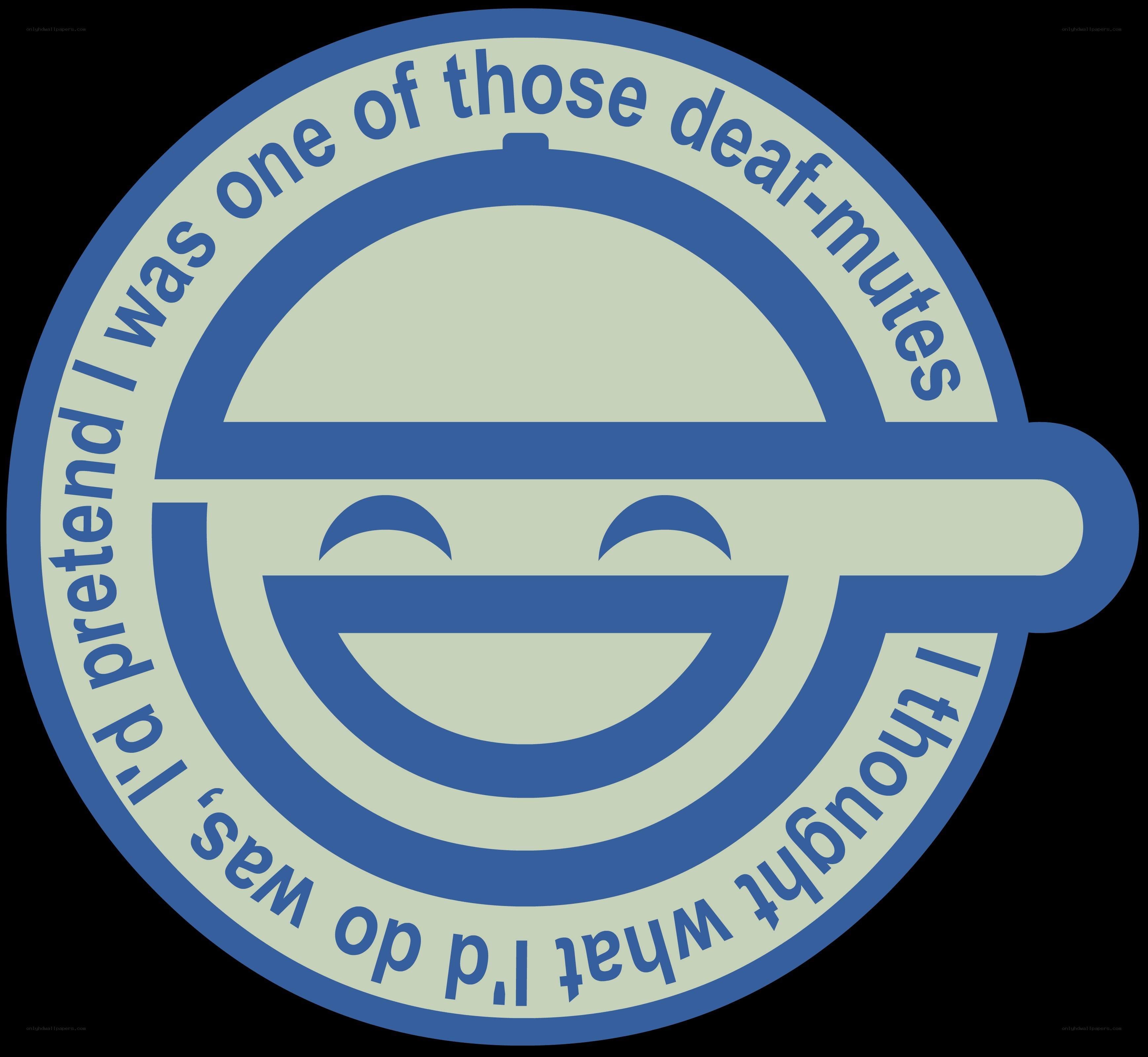 Smiley face sticker with text