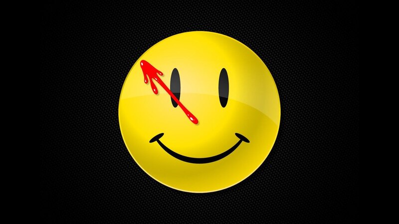 Smiley Face with Blood — Yellow, Dark