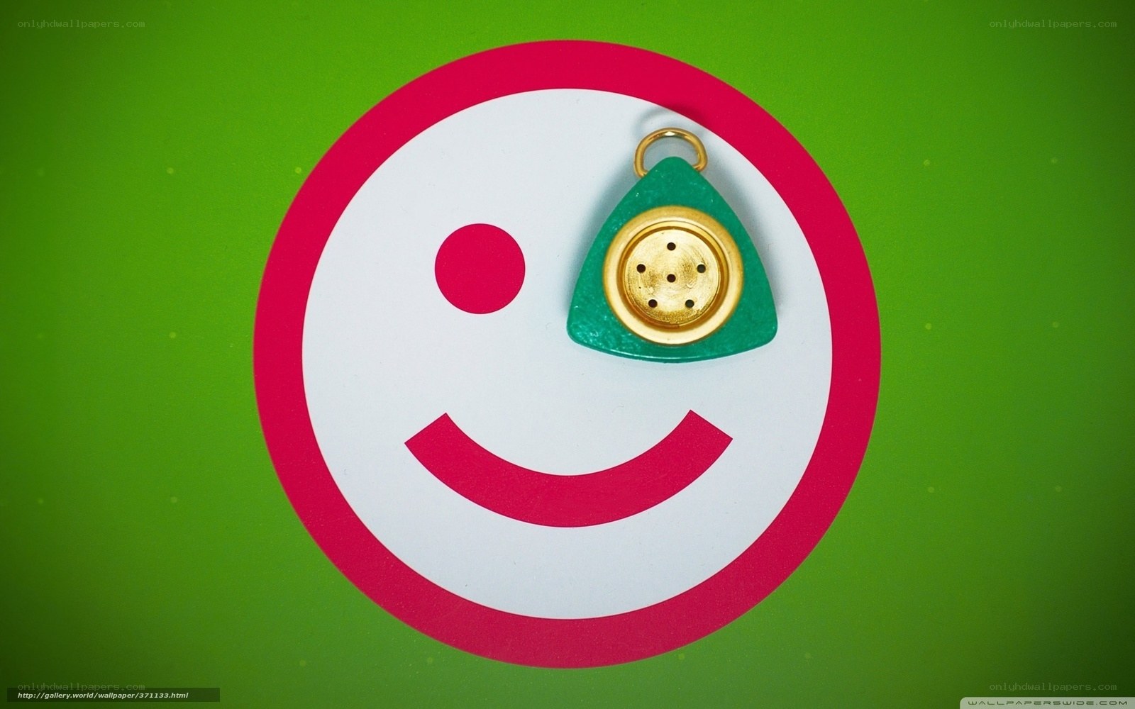 smiley face with button