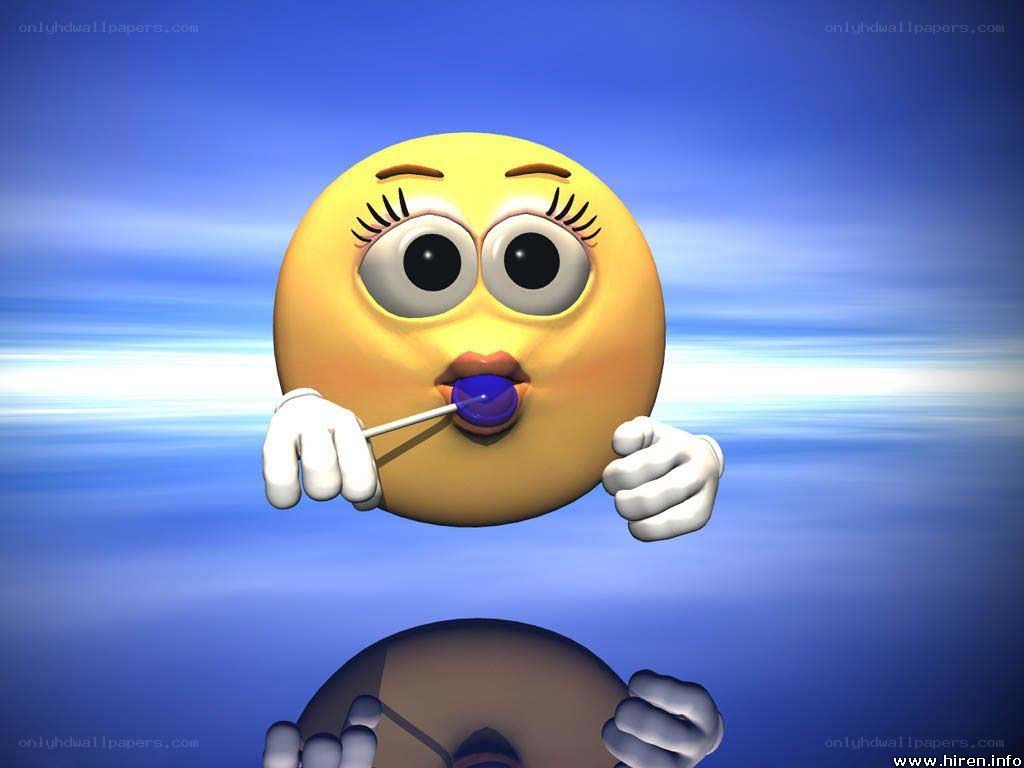 smiley face with lollipop