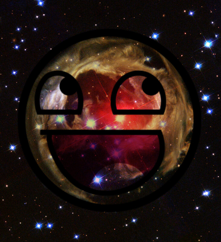 Smiley Face with Nebula