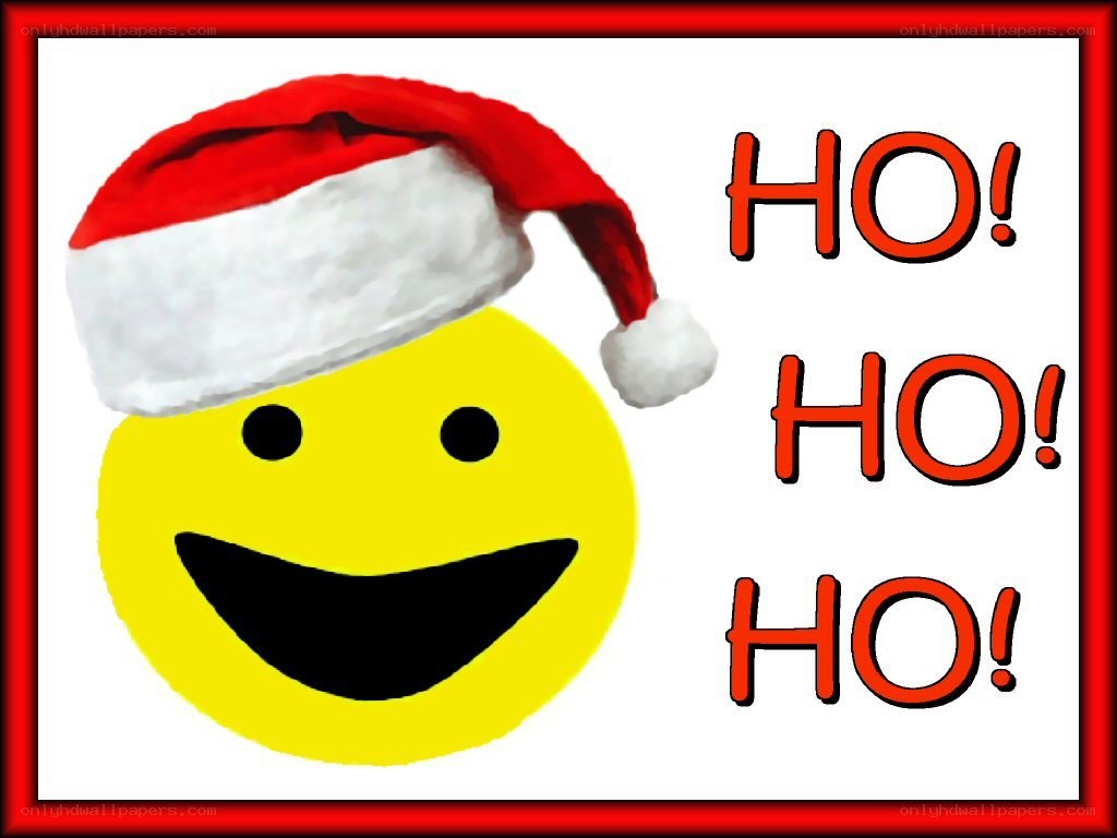smiley face with santa hat