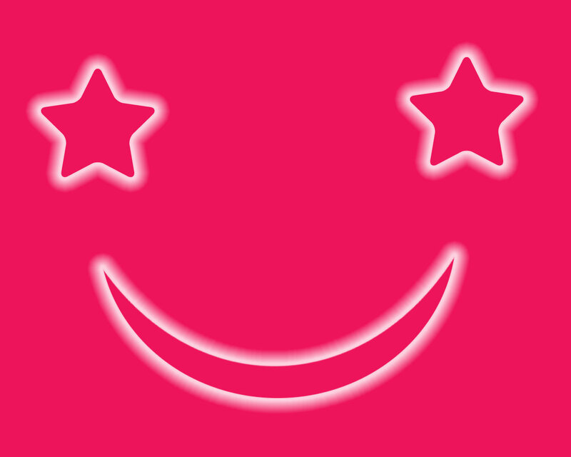 Smiley Face with Stars