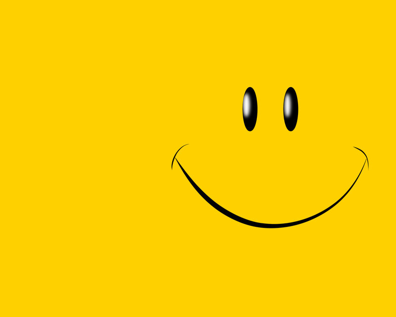 Smiley Face — Yellow, Cheerful, Vector Art