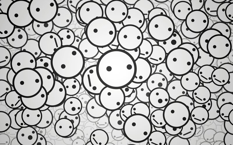 Smiley Faces Pattern — Black