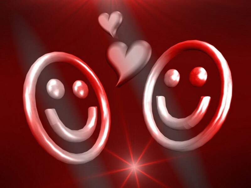 smiley faces with hearts