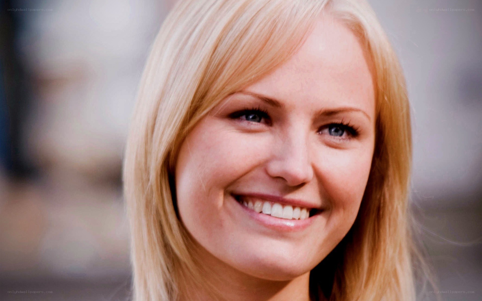 smiling blonde woman