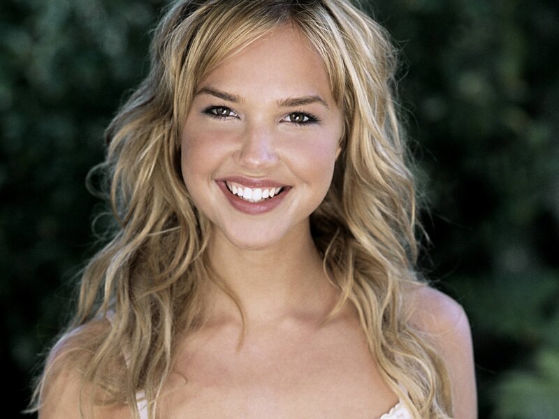 smiling blonde woman portrait
