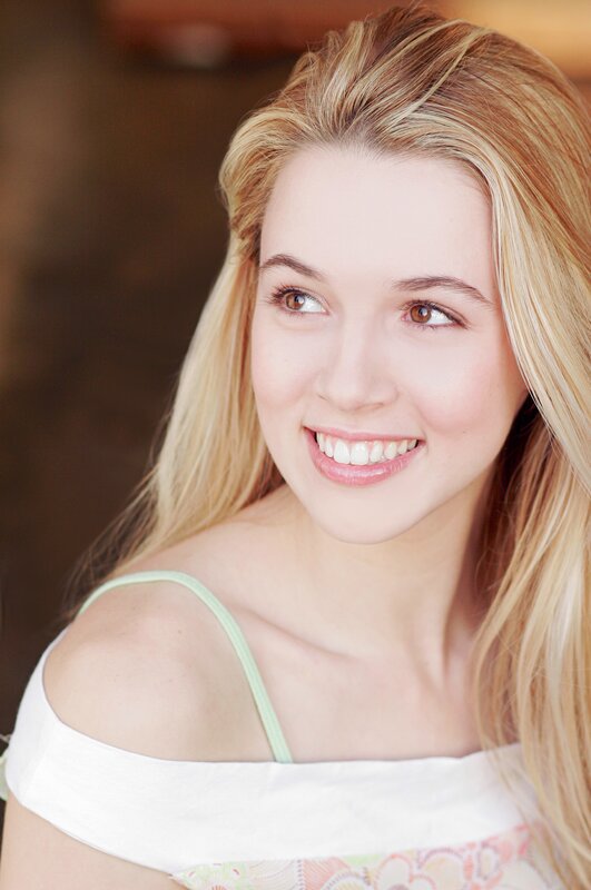 smiling blonde woman portrait