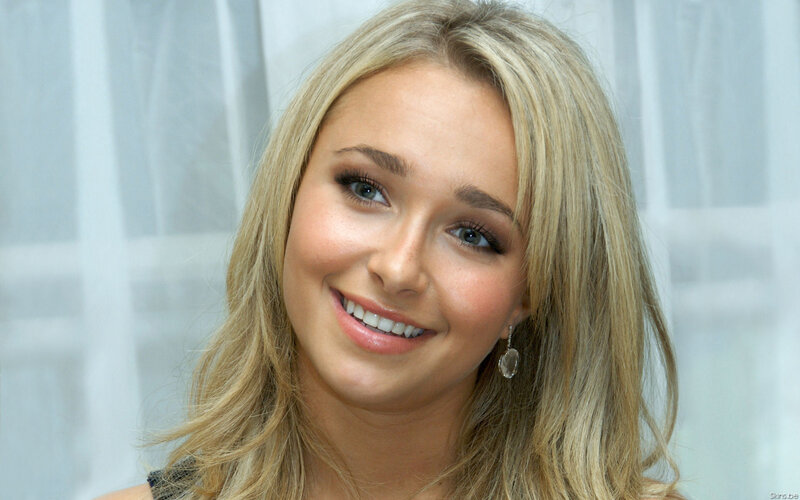 smiling blonde woman portrait