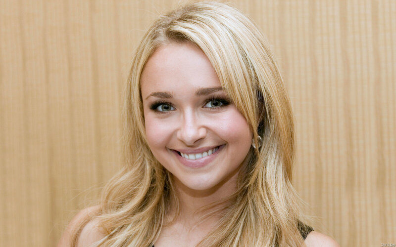smiling blonde woman portrait