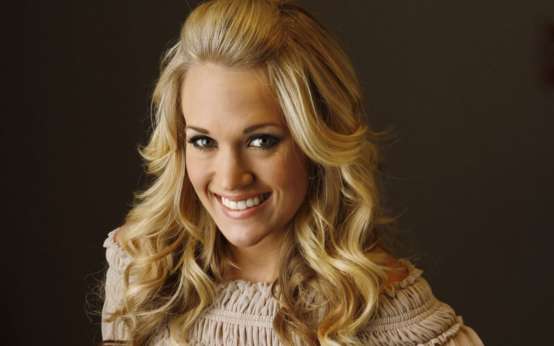 smiling blonde woman portrait