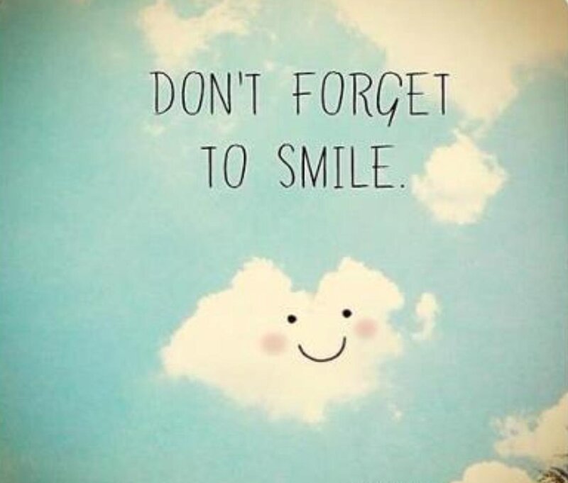 Smiling Cloud in Sky — Blue