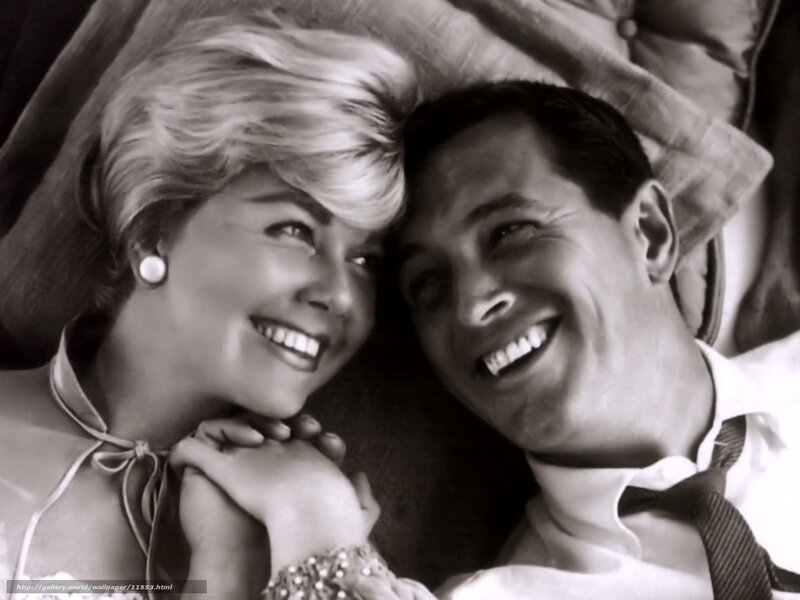 Smiling couple in black and white