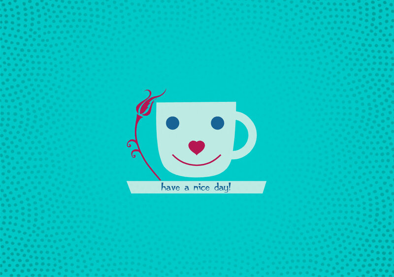 Smiling Cup with Rose
