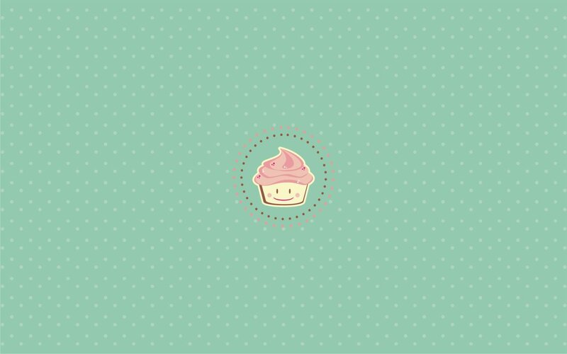 Smiling Cupcake Illustration