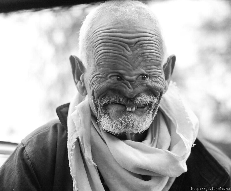 Smiling elderly man