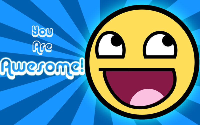 Smiling Emoji Face — Blue