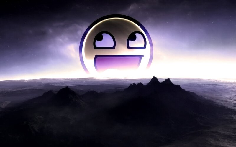 Smiling Emoji Face — Purple