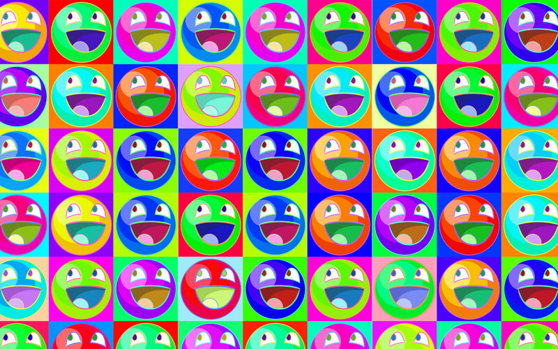 Smiling Emoji Faces — Green