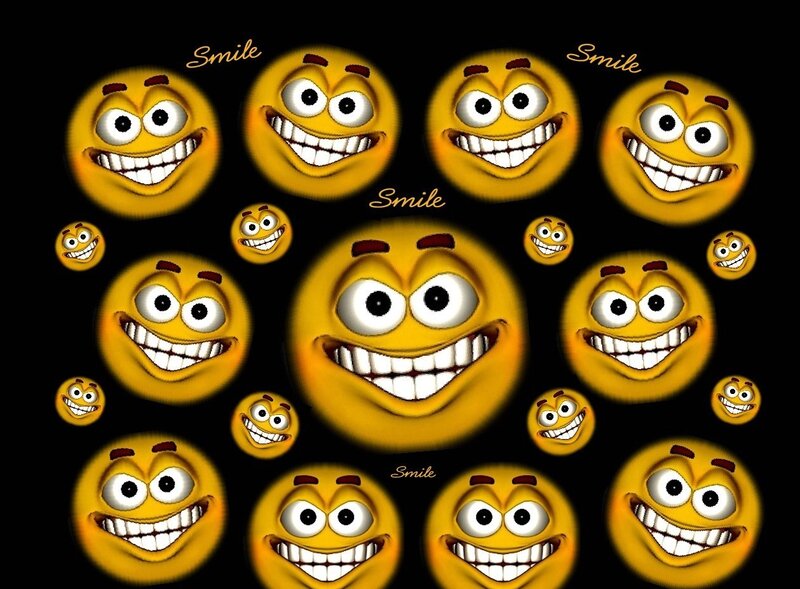 Smiling Emoji Faces — Yellow