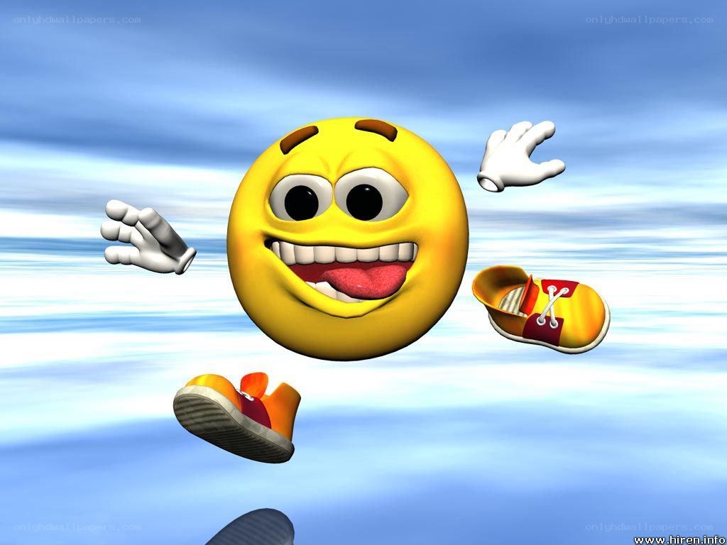 smiling emoji in the sky