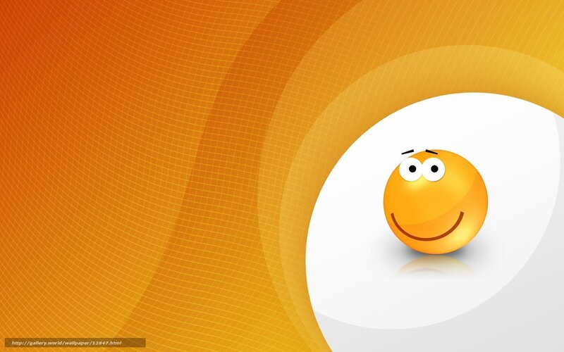 smiling emoji on orange background