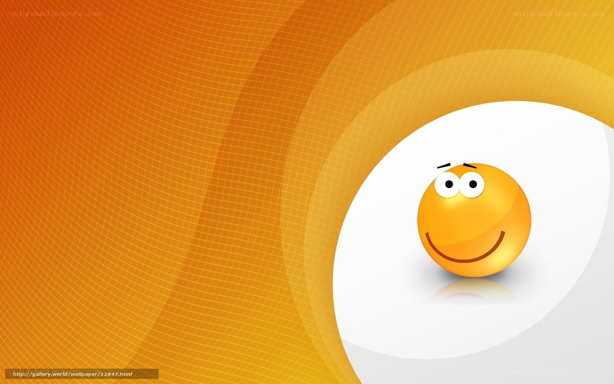 smiling emoji on orange background