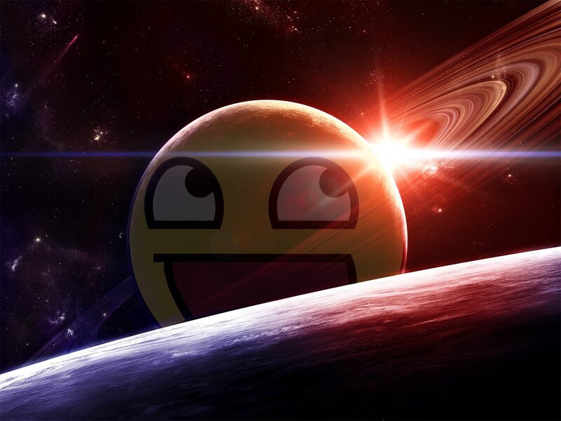 Smiling Emoji Planet — Red