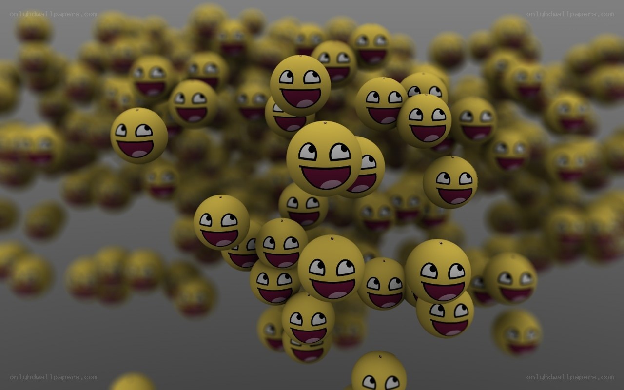 smiling emoji spheres