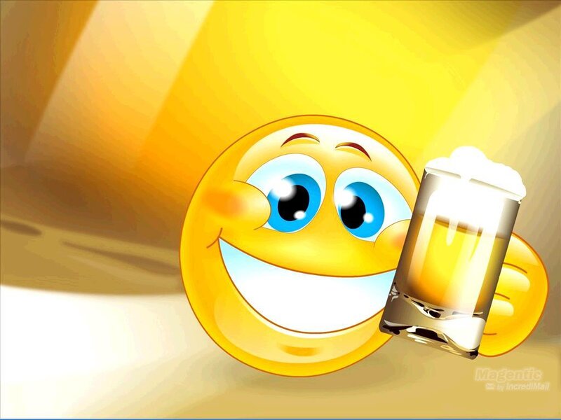 Smiling Emoji with Beer