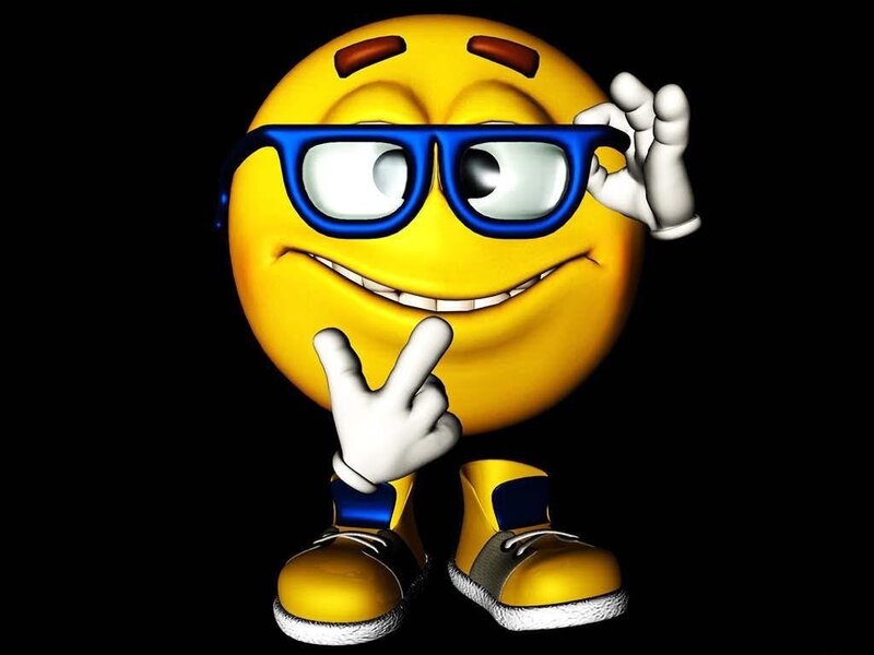 smiling emoji with glasses