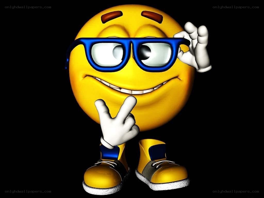smiling emoji with glasses