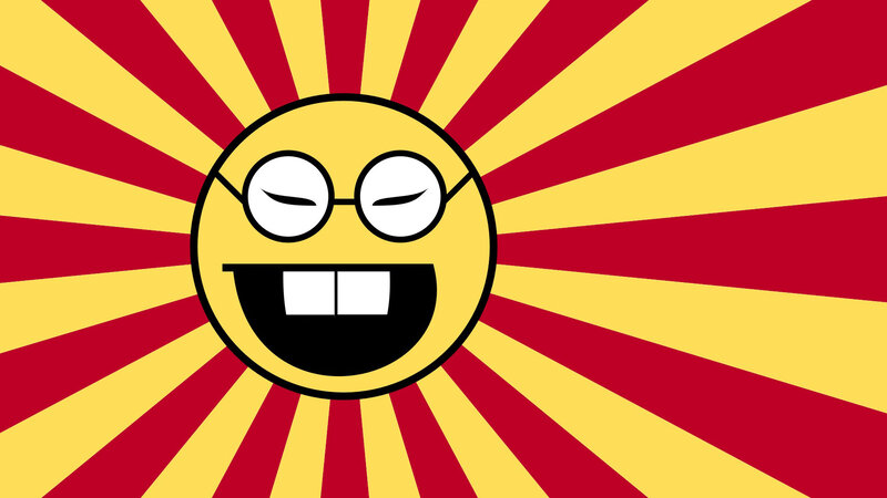 smiling emoji with glasses