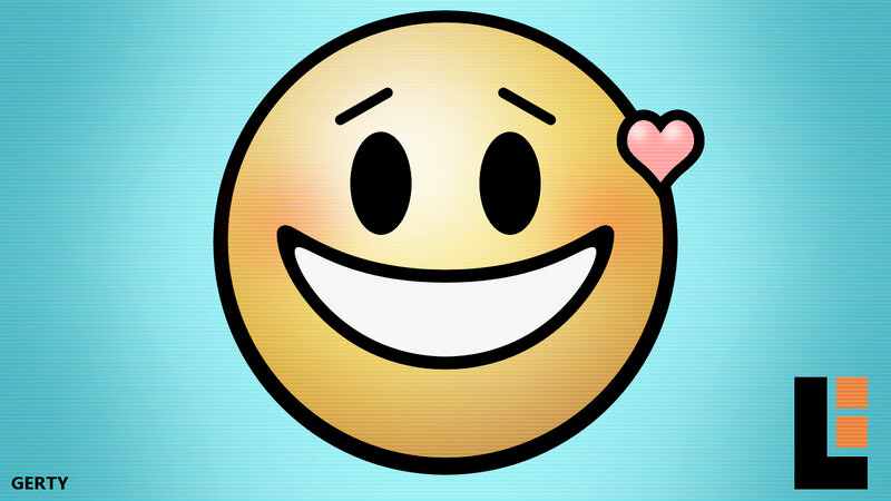 smiling emoji with heart