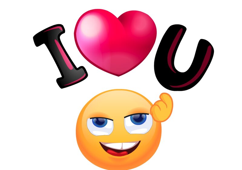 Smiling Emoji with Heart — Yellow