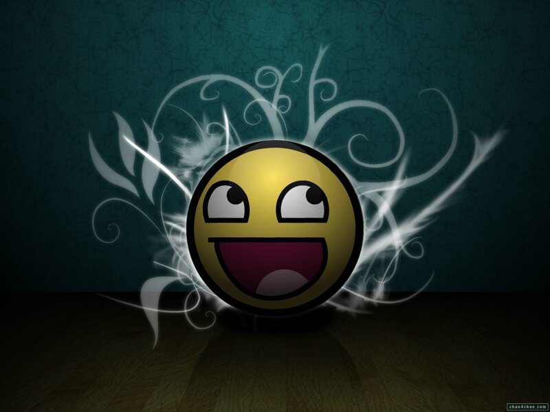 Smiling emoji with swirls