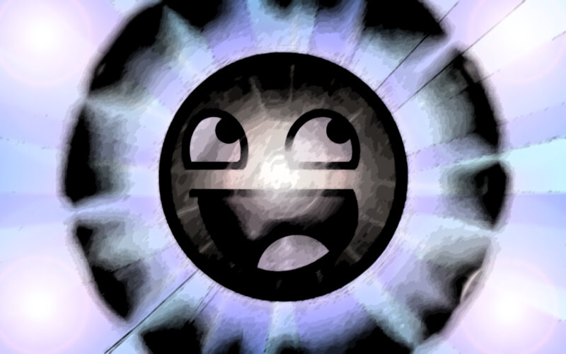 Smiling Face Emoji — Black, Dramatic