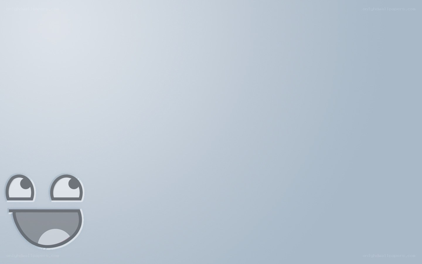 smiling face icon on blue